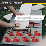 Acymner Wood Gluing Pipe Clamp Set | 3/4" Heavy Duty Woodworking Cast Iron Pipe Clamps Quick Release Pipe Wood Clamps (4 Pack, 3/4") Acymner