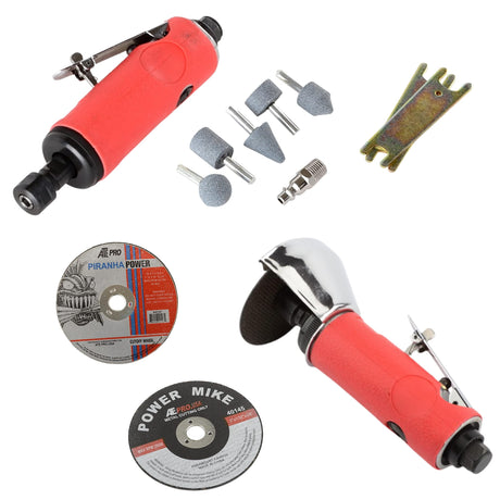 ATE Pro.USA 1/4" Air Die Grinder, 3" Air Cut Off Tool, Cut-Off Wheel 3" X 1/16" X 3/8", 3" X 1/32" X 3/8", Pneumatic, Air-Powered Die Grinder, My Bestie