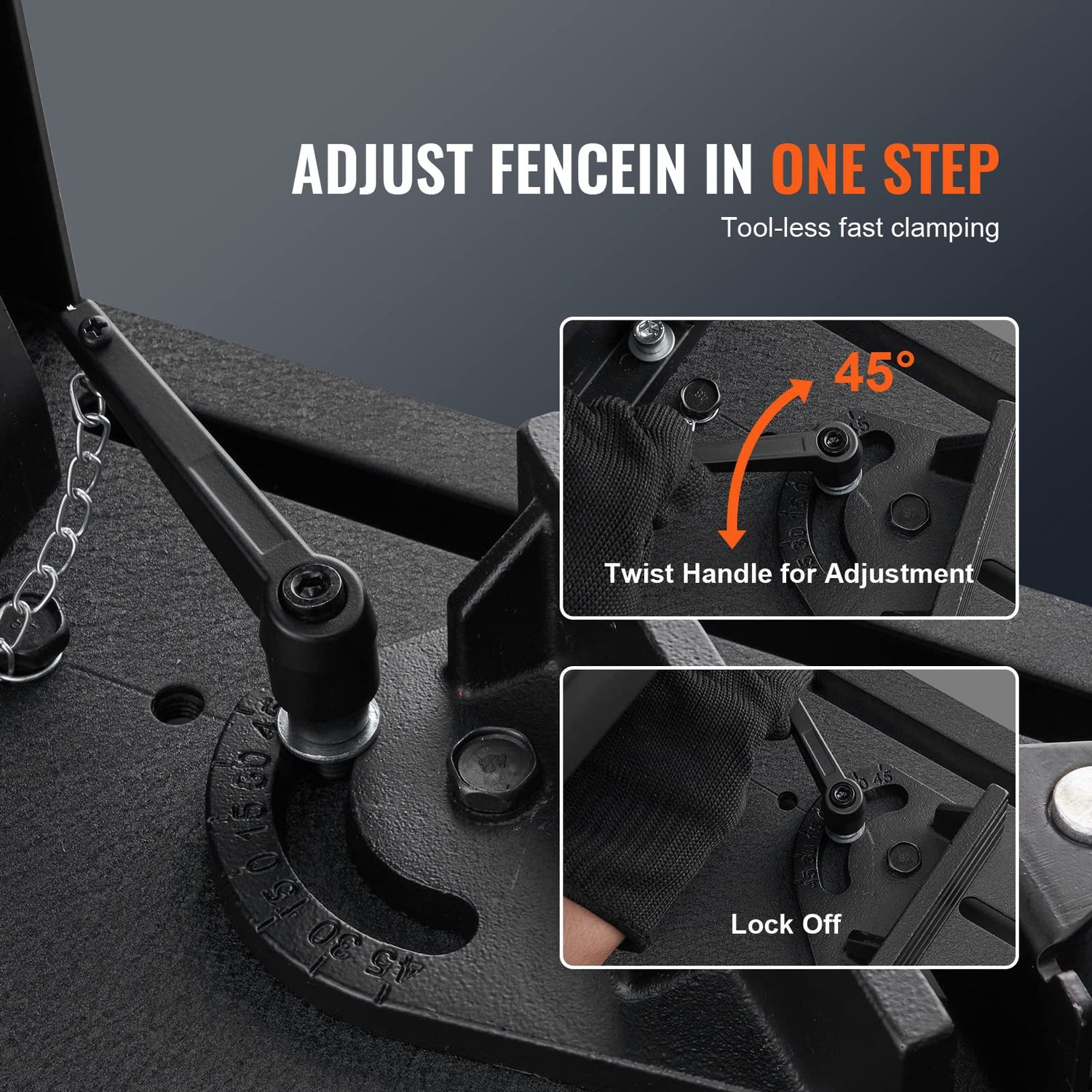 VEVOR Chop Saw, 14"/355mm Blade Diameter Cut Off Saw, 2800W 1200RPM Steel Cutting Machine, 0-45° Adjustable Dry Cut Chop Saw, Miter Saw for Cutting VEVOR