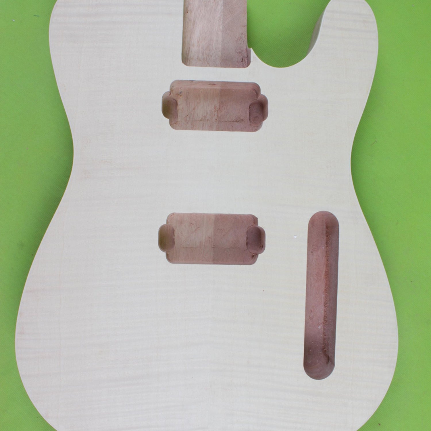 Yinfente Electric Guitar Body Replacement Mahogany Maple wood Guitar Body For Tele Unfinished 25.5 Inch yinfente
