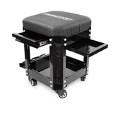 OEMTOOLS 24994 Workshop Creeper Seat (Black), Mechanics Stool with Wheels, Rolling Work Seat with Built In Toolbox, Mechanic Roll Chair with OEMTOOLS