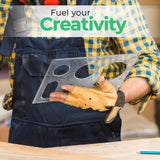 Router templates for Woodworking - 18 in 1 Inlay Template Kit for Working with Wood, Acrylic Router Templates, Decorative Stencil Tool for Design, poptuu