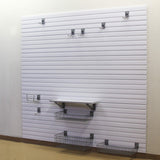 StoreWALL Heavy Duty 4' ft. Slatwall Panels (Set of 4 Panels, Covers 20 sq. ft.) (Brite White Color) StoreWALL