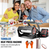 AKEYDIY Tumbler Heat Press 30oz 20oz 16oz Sublimation Tumblers Press Straight Skinny Tumbler Cup Press Glass Jar Cans,Tumbler Mug Heat Press Machine AKEYDIY