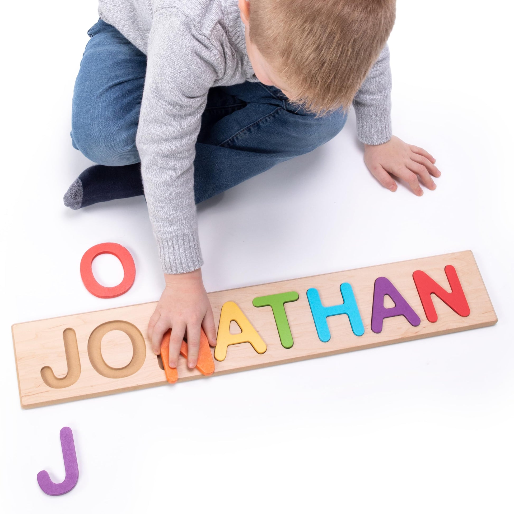 Fat Brain Toys Wooden Personalized Name Puzzle - Flat Rate up to 9 Letters - WoodArtSupply