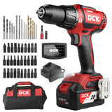 DCK Brushless Hammer Drill, 20V Max Hammer Drill Cordless, 531In-lb,36000 BPM,1/2" All-Metal Chuck, Variable Speeds, 22+1+1 Torque Setting, 4.0Ah DCK