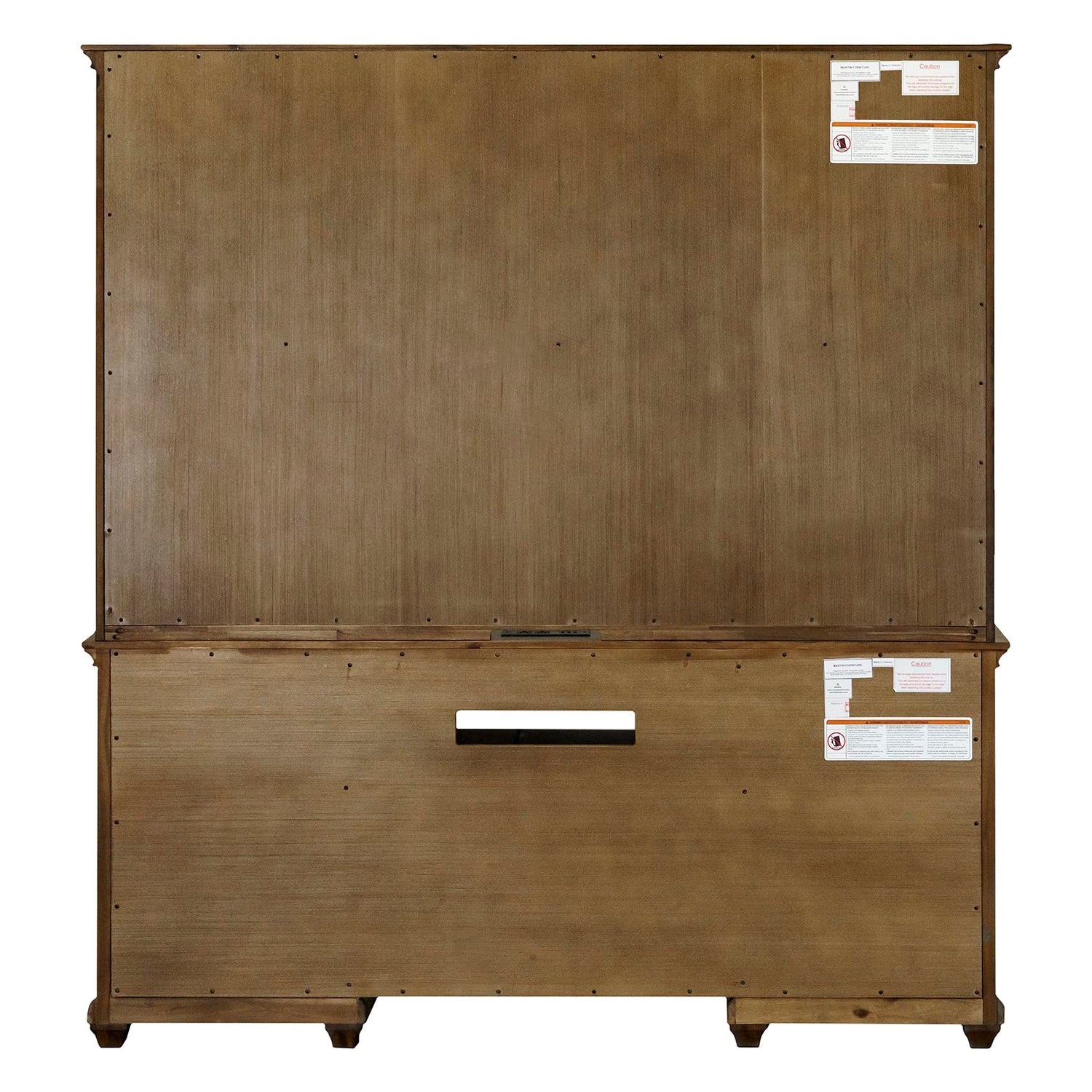 Martin Furniture Traditional Wood Doors, Office Storage, Fully Assembled, Brown Hutch Martin Furniture