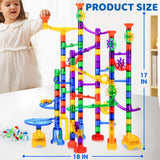 JOYIN 170Pcs Marble Run Premium Toy Set, Construction Building Blocks Toys, STEM Educational Building Block Toy(120 Plastic Pieces + 50 Glass JOYIN
