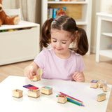 Melissa & Doug Disney Princess Wooden Stamp Set: 9 Stamps, 5 Colored Pencils, and 2-Color Stamp Pad With Washable Ink For Kids Ages 4+ Melissa & Doug