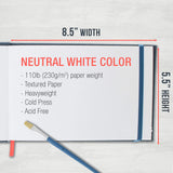 U.S. Art Supply 5.5" x 8.5" Watercolor Book, 2 Pack, 76 Sheets, 110 lb (230 GSM) - Linen-Bound Hardcover Artists Paper Pads - Acid-Free, U.S. Art Supply