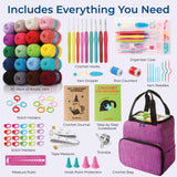 Craftwiz Ultimate Beginner Crochet Kit for Adults and Kids - Learn to Crochet with Complete Crochet Starter Kit - Perfect Crocheting Kit for Craftwiz