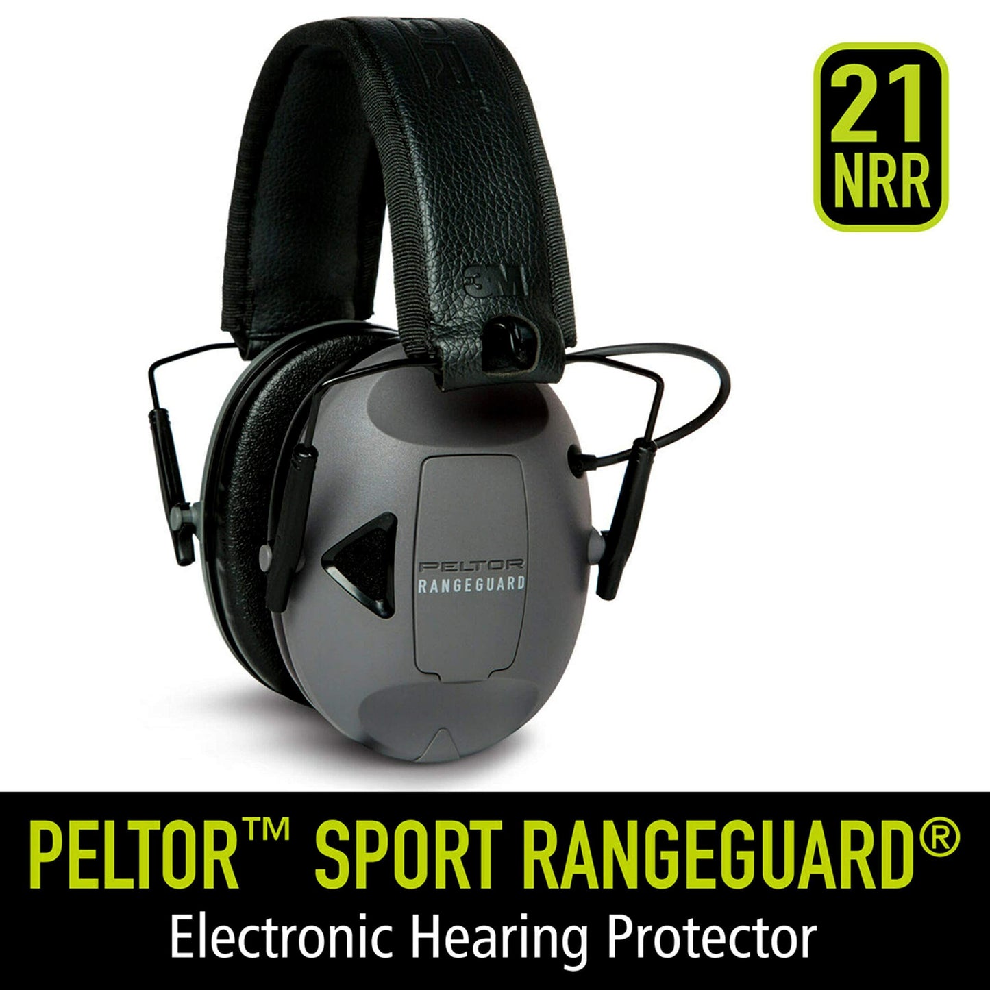 Peltor Sport RangeGuard Electronic Hearing Protector, NRR 21 dB, Ear Protection for the Range, Shooting and Hunting, Gray - WoodArtSupply