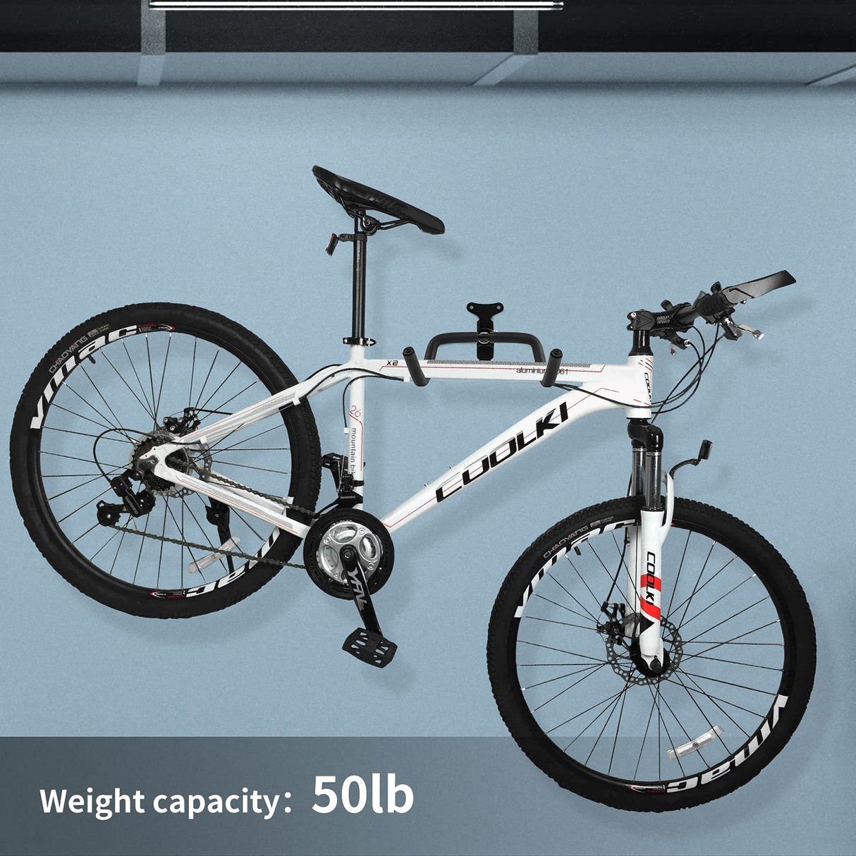 Auwey 2Pack Foldable Adjustable Bike Wall Mount Bicycle Storage Rack, Heavy Duty with Rubber Coating, Space Saving Auwey