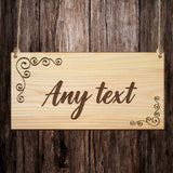 EDSG Personalized Signs Plaques Door Sign Wooden Signs Customizable Garden Sign Personalized Room Sign Custom Gift Wall Hanging Sign Plaque Wall EDSG