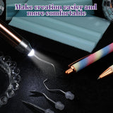 Therwen 10 Pcs Pin Pen Vinyl Weeding Tool Kit Includes 1 Led Weeding Tools with Light for Vinyl with 5 Different Pen Head 2 Retractable Air Release Therwen