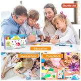 Shuttle Art Tempera Paint Sticks Bundle, Set of 30 Colors Tempera Paint Sticks + 10 Colors Dot Markers Shuttle Art