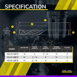 SPEED TIGER Carbide Spiral Router Bits - Up Down Compression Bit, ISEUD3/8” Diameter, 1-1/4” Cutting Length, 4"OVL (1 Piece, 3/8") - for Wood, SPEED TIGER