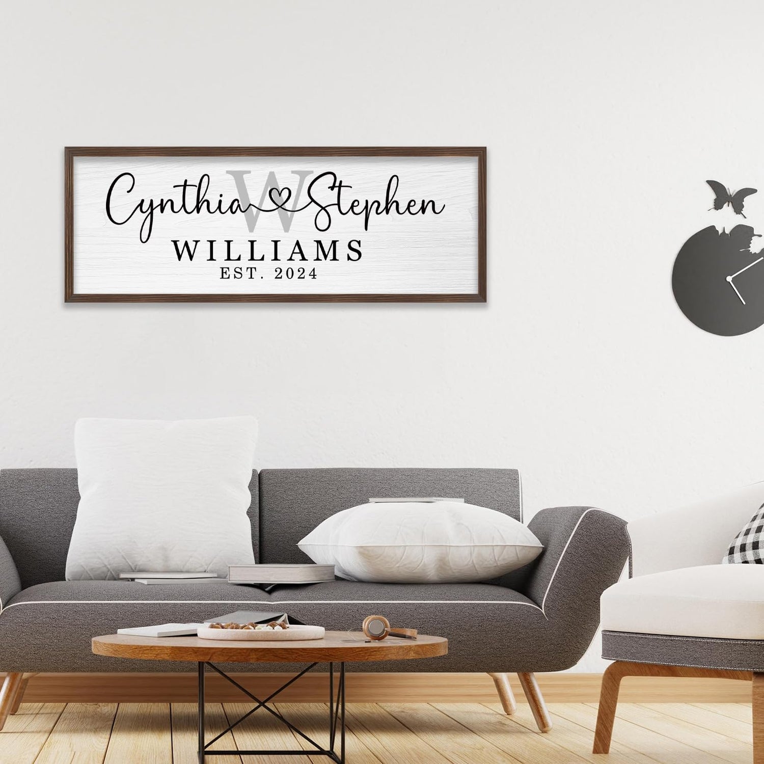 Personalized Framed Wooden Couple Name Sign Wedding Gifts for Couple Personalized Wooden Name Sign Personalized Wooden Couples Name Sign Farmhouse YCHARTSIGN