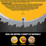 DEWALT 10-Inch Miter / Table Saw Blades, 60-Tooth Crosscutting & 32-Tooth General Purpose, Combo Pack (DW3106P5) DEWALT