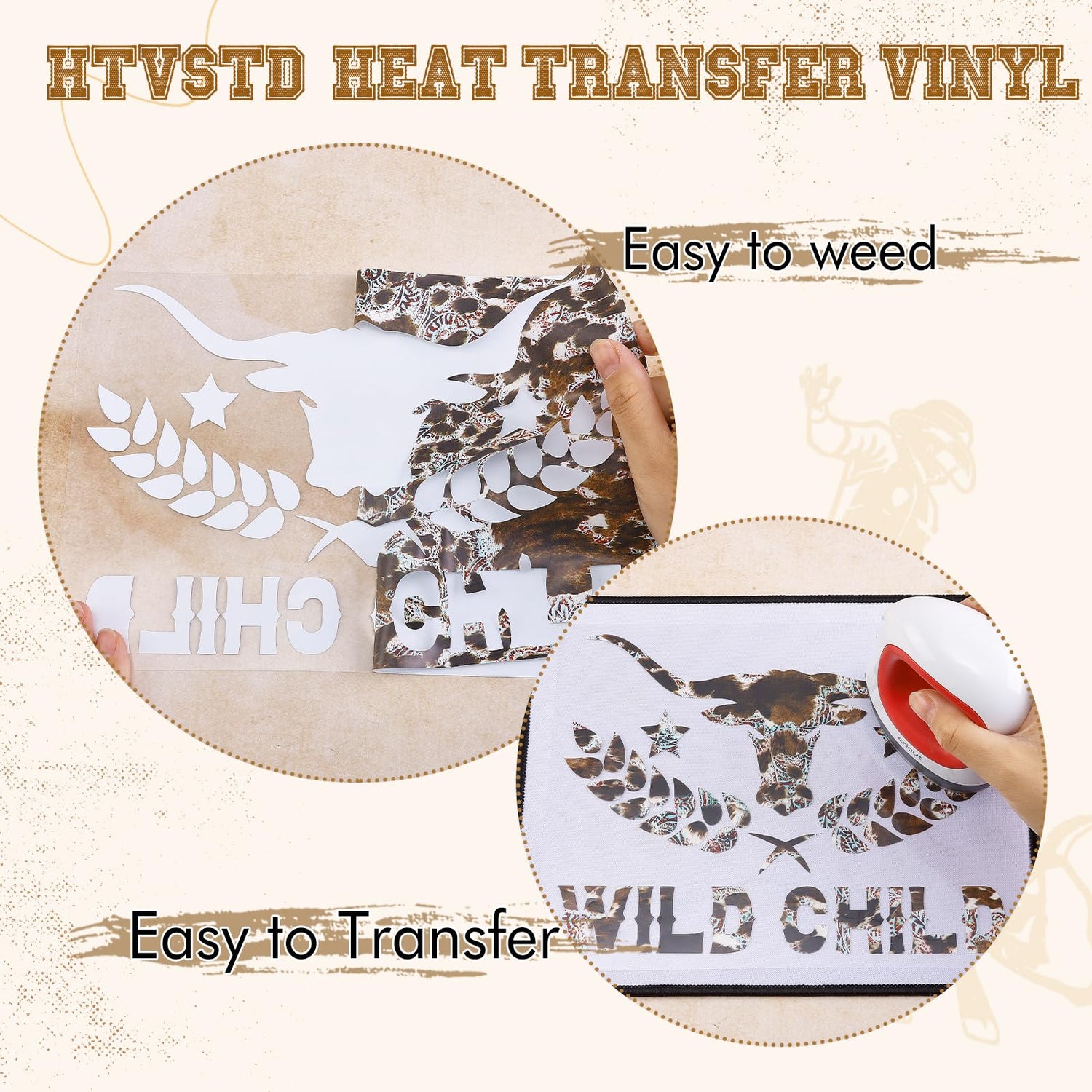 HTVSTD Cowhide Cheetah HTV Vinyl -10 Sheets 12 * 10 inches Heat Transfer Vinyl Sunflower Turquoise HTV Iron on Vinyl Mexico Serape Patterned HTV HTVSTD