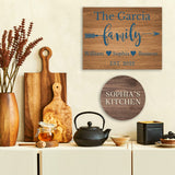 Custom Wood Signs Personalized Family Name Sign for Home Decor Customized Wooden Name Plaques Board with Text for Wall Art Door Kitchen Farmhouse SIMIEEK