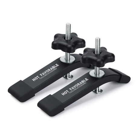 Hot Favorable Aluminum T-Track T-Hold Down Clamps,6-3/8"L x 1-1/4" Width-Woodworking and Clamps-Fine Sandblast Black Anodized-2 Pack Hot Favorable