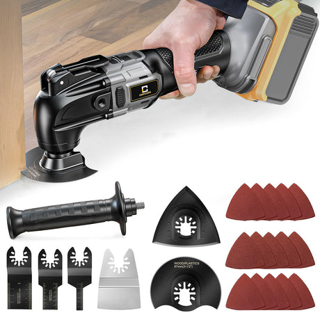 Cordless Oscillating Tool for Dewalt 20V Battery, Brushless-Motor Tool with Auxiliary Handle, 6 Variable Speed Oscillating Multi-Tool for Scraping, Cerycose