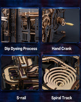 RoWood 3D Puzzles for Adults, Model Kits for Adults to Build, Wooden Town Christmas Birthday Gifts for Teens- Marble Night City RoWood