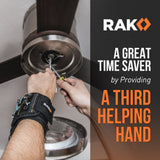 RAK Magnetic Wristband for Holding Screws, Nails and Drill Bits for Men - Made from Premium Ballistic Nylon with Lightweight Powerful Magnets - RAK