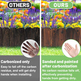 Wood Garden Fence - 13.1ft (L) x 11.8in (H) Pine Landscape Border Edging, Flexible Weather-Resistant Fences for Decorate Spring Outdoor Patio Yard Acostop