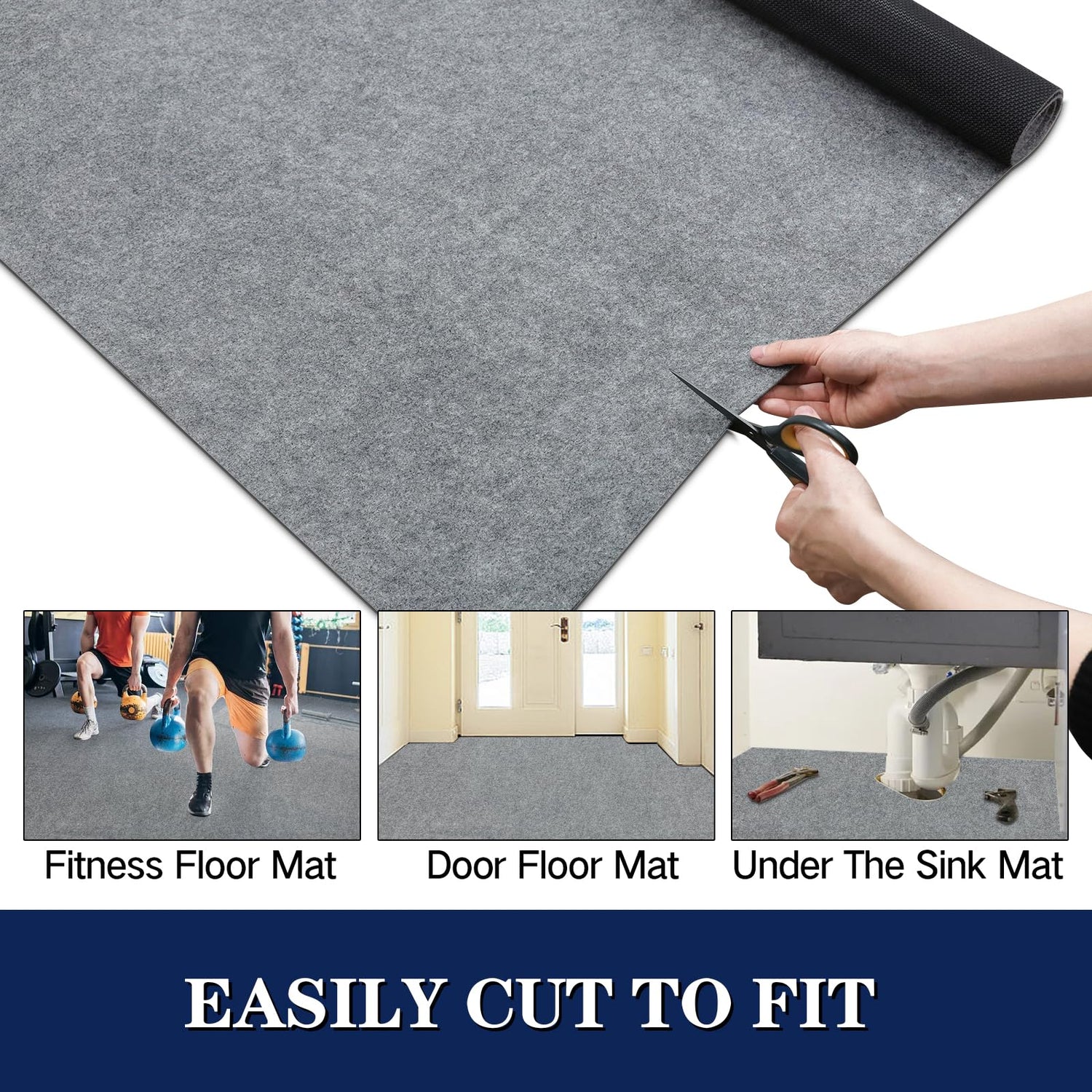 YIMGO Large 8.5 x 6.6 Ft - Golf Car Parking Mat for Garage Floor Pad, Absorbent Oil Mat - Protects Floor from Spills, Drips, Splashes and Stains, YIMGO