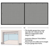 Garage Door Screen, 16x7 Ft Magnetic Closure Heavy Duty Weighted Bottom Garage Screen Doors for 2 Car Garage, Fiberglass Mesh Anti Annoying Animal PICK FOR LIFE