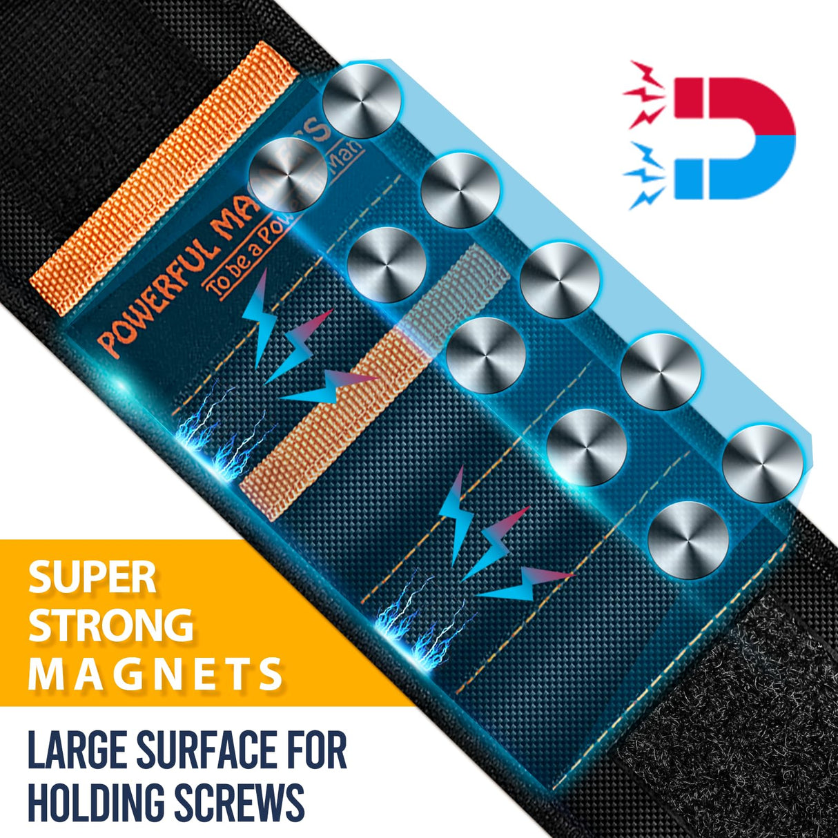 Tools Gifts for Men Stocking Stuffers Christmas - Magnetic Wristband for Holding Screws Wrist Magnet Tool Belt Holder Cool Gadgets for Men Birthday HANPURE