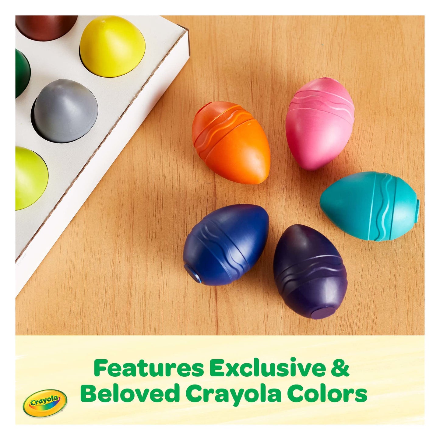 Crayola Toddler Crayons in Egg Shape (12ct), Jumbo Washable Crayons, Big Crayons For Toddlers, Toddler Toys, Holiday Gift, 1+ - WoodArtSupply