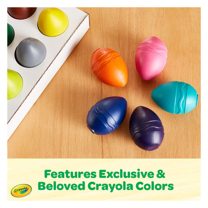 Crayola Toddler Crayons in Egg Shape (12ct), Jumbo Washable Crayons, Big Crayons For Toddlers, Toddler Toys, Holiday Gift, 1+ - WoodArtSupply