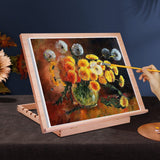 Large Artist Drawing & Sketching Board, 6-Position Adjustable Wood Drafting Table Easel, 24.8"L x 16.5" W (A2) Art Easel for Artist, Beginners, Miratuso