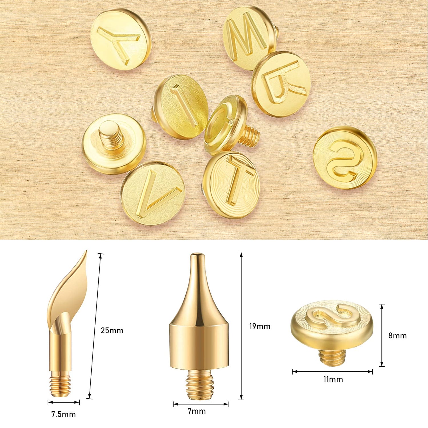 28 Pieces Wood Burning Tip Letter Wood Burning Tool Lowercase Alphabet Branding and Personalization Set for Wood and Other Surface by Wooden Letter Honoson