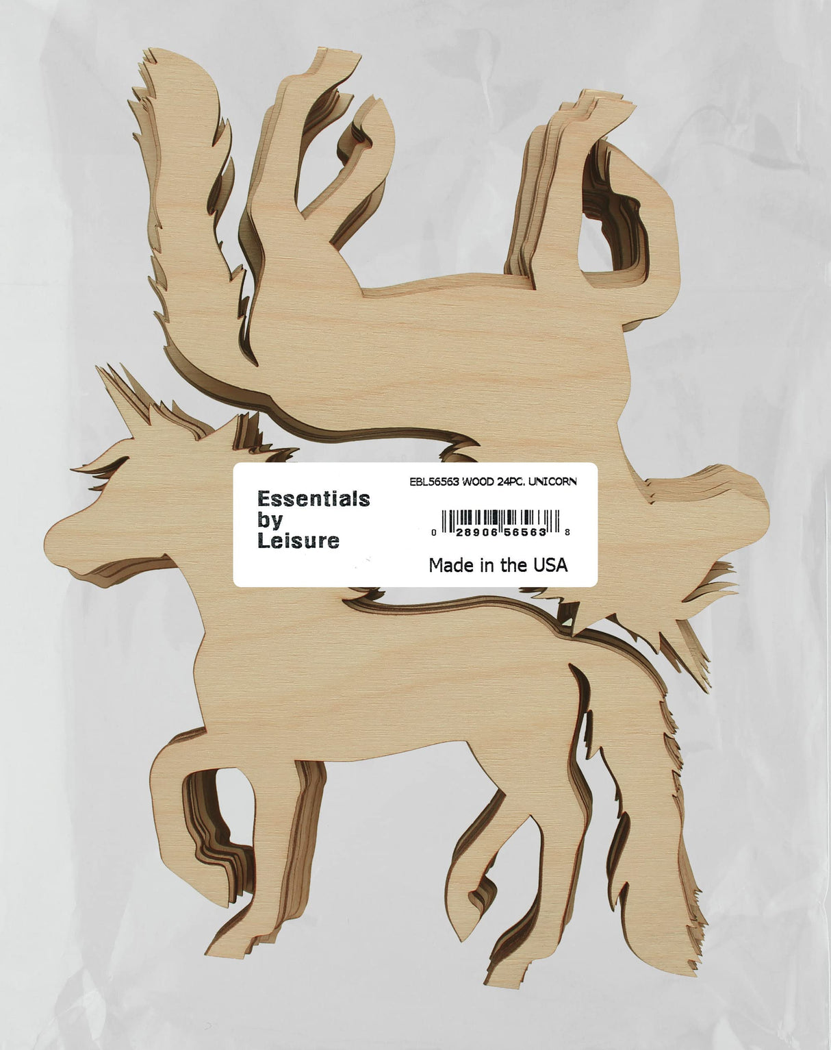 Essentials By Leisure Arts Arts Flat Wood Shape 24pc Unicorn Essentials By Leisure Arts