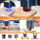 SCULPFUN S9 Laser Engraver 90W,Eye Protection,Compression Focus Laser Spot,15mm Wood Cutting,for Wood Metal Jewelry DIY Design Model Nameplate Puzzle SCULPFUN