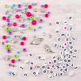 Make It Real: Block ‘N Rock Bracelets Kit - Create 4 Unique Letter Charm Bracelets, 147 Pieces, Includes Play Tray, All-in-One, DIY Bead Jewelry Kit, Make It Real