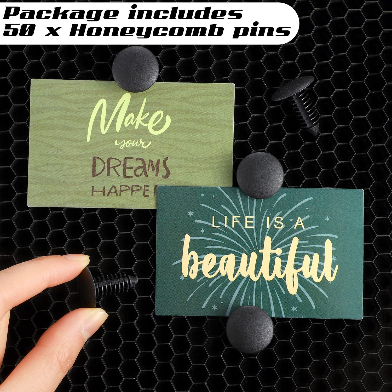 50 Pcs Honeycomb Pins Honeycomb Laser Bed Hold Down Pins Honeycomb Fixing Needle Laser Engraver Accessories Grid Working Table Laser Cutter and Queekay