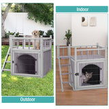 Suumerpety Weatherproof Outdoor Cat House,Feral Cats Shelter for Bunny Small Dogs (Small Cat House 8B) Suumerpety