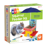 MindWare Make Your Own (MYO) Squirrel Feeder Craft Kit for Kids - Includes Wood Pieces, Paint, Brushes, Instructions and More MindWare