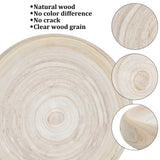 SAMGUYUE Wooden Bowls Round Decorative Paulownia Wood Centerpiece Bowls for Home Decor Natural Fruit Bowl for Coffee Table Key Tray for Entryway Moss SAMGUYUE