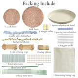 AOUXSEEM 143 Pcs Basket Weaving DIY Making Kits for Beginners, Jute Rope Weaving Basket with Handles Storage Basket Flower Baskets for Easter Picnic AOUXSEEM