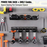 UNITEDPOWER Wall Mounted Power Tool Organizer Holder, Heavy Duty Utility Storage Rack for Battery Powered Hand Tools, Cordless Drill Rack and Tool UNITEDPOWER