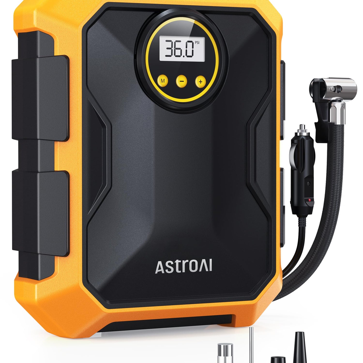 AstroAI Tire Inflator Air Compressor 12V DC Portable Air Compressor Car Accessories Auto Tire Pump 100PSI with LED Light Digital Air Pump for Car AstroAI