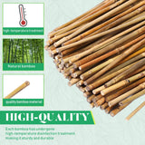 Suclain 100 Pcs Bamboo Plant Stakes Plant Support Stakes Indoor and Outdoor Garden Sticks Garden Stakes for Tomato, Bean, Flowers, Trees Potted and Suclain