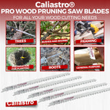 Caliastro 12-Inch Wood Pruning Saw Blades for Reciprocating/Sawzall Saws - 5 Pack Caliastro