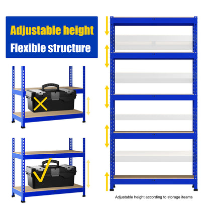 PrimeZone 16" D x 36" W x 72" H Heavy Duty Storage Shelves - 5 Tier Adjustable Garage Storage Shelving, Metal Storage Utility Rack Shelf Unit for - WoodArtSupply